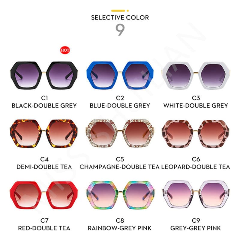 New Arrivals Fahion Shade Sunglae for Women Men V-haped Leg Deign Overize Full Frame Brand Female Ladie Eyewear UV400