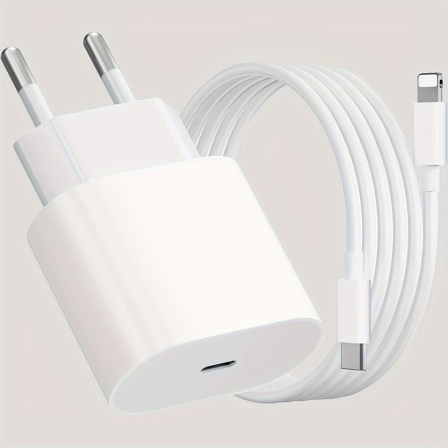 [Certifié MFi] Chargeur rapide mural PD Type C 20 W Câble de charge USB Type C compatible avec IPhone 14 13 12 11 Pro Max XR XS X, IPad
