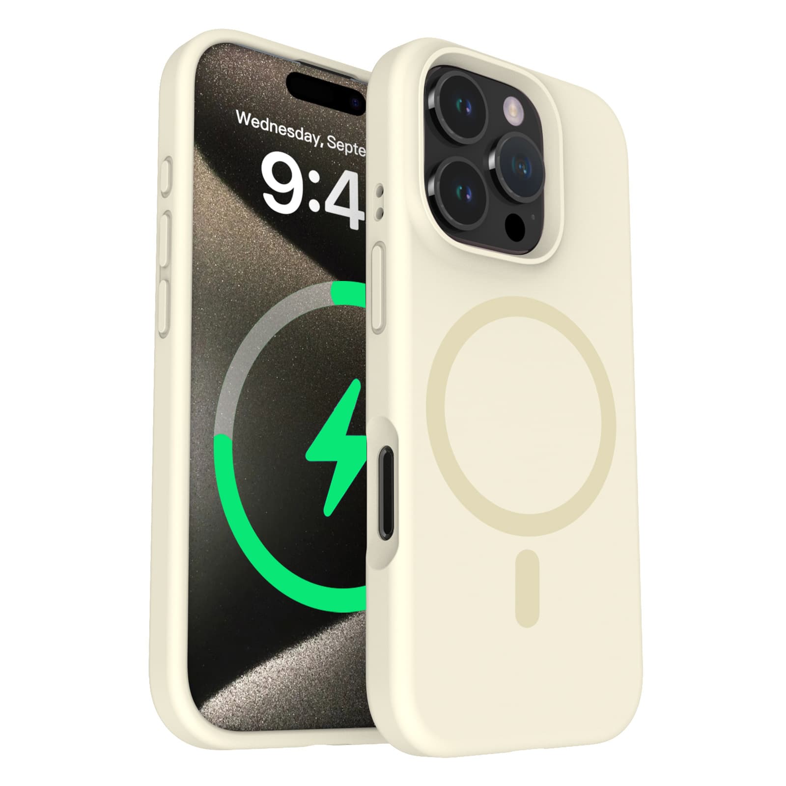 Suitable for Aple iPhone 16 ProMax mobile phone case liquid silicone lens protection strong magnetic suction mobile phone case