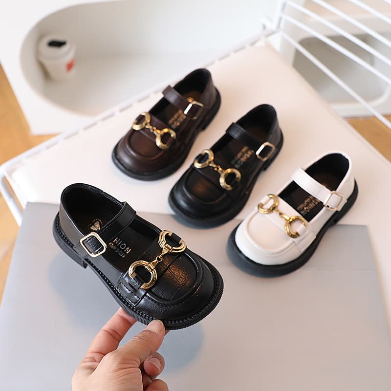 Mother & Kids Girls' Leather Shoes Spring Square Head Single Shoes British Style Jk Shoes Princess Shoes
