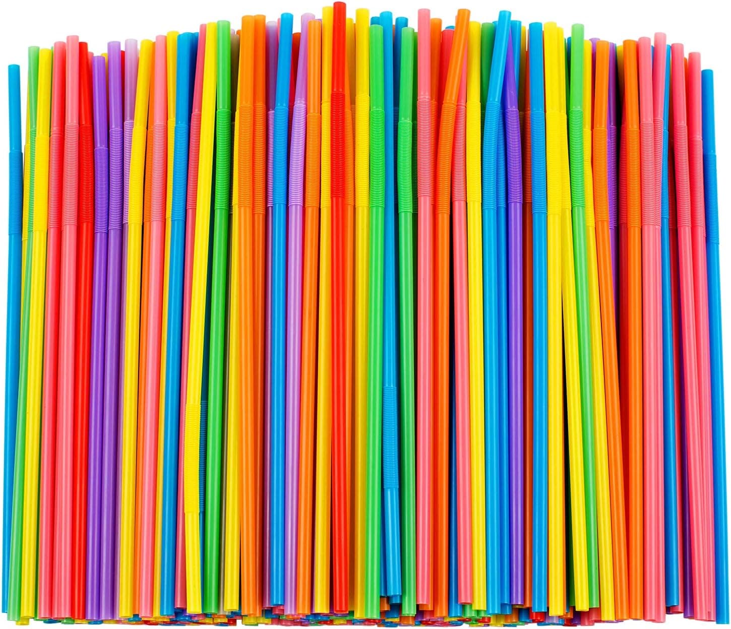 EcoFlex 300-Pack Curved Straws - BPA Free Disposable