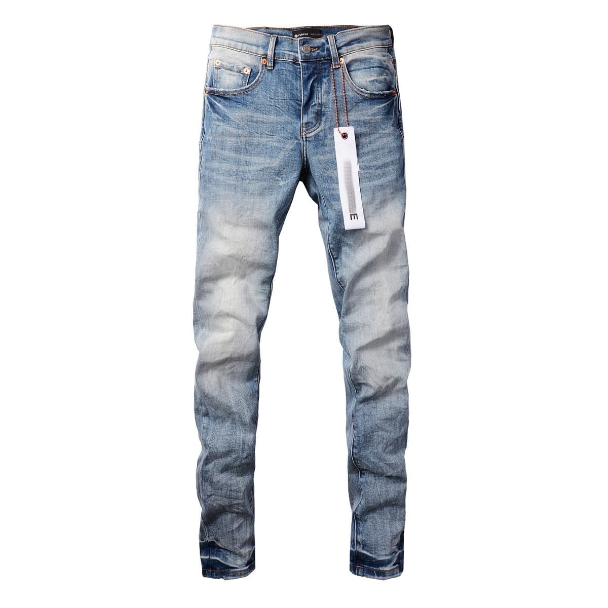 Jean slim pour homme avec écusson brodé, style décontracté et tendance, pantalon en coton déchiré