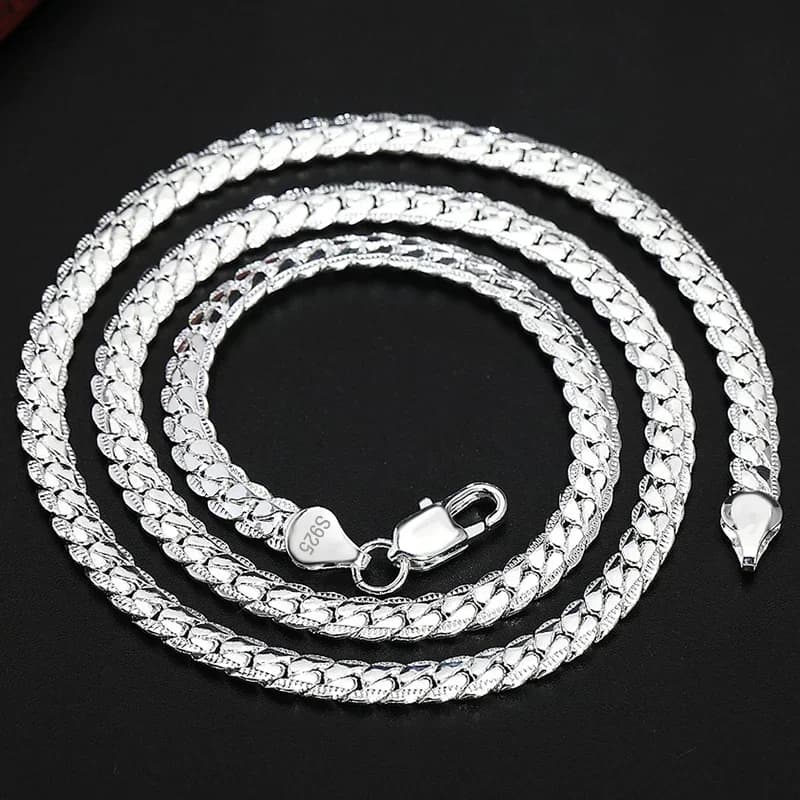 Ready Stock Fine Sterg Sier 5MM Gold Figaro Chain Necklace For Women Men Boy Fashion Wedding Engagement Jewelry Gifts Choker