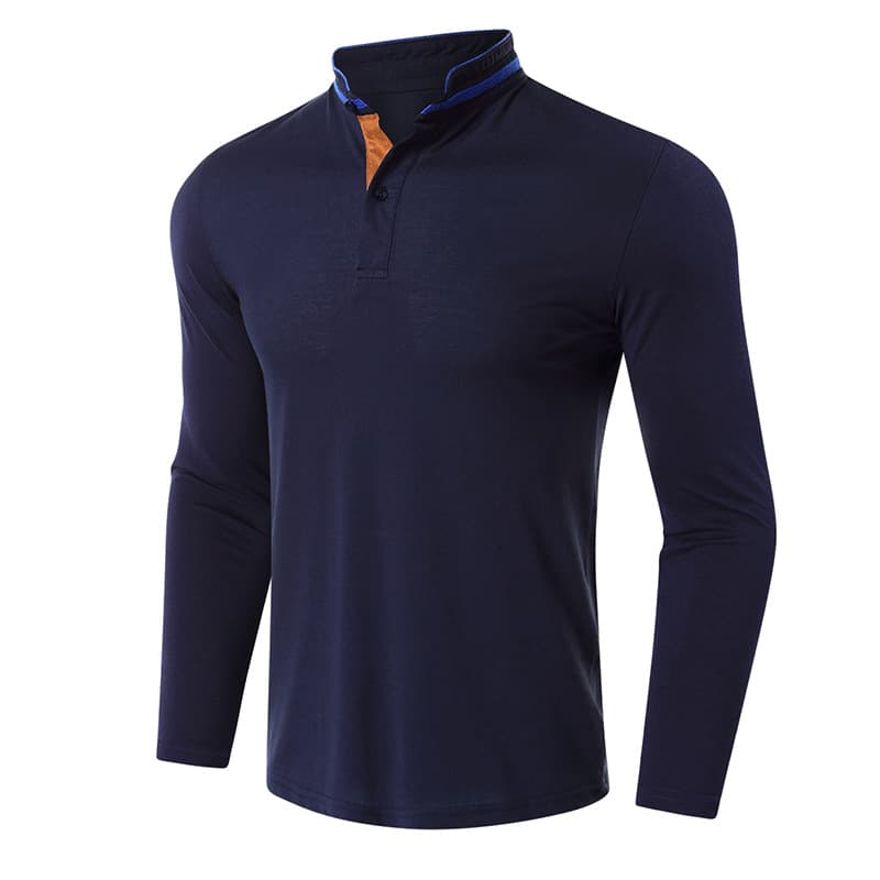 Men's High-end Polo Shirt Big Men's Long Sleeve Golf Paul Lapel T-shirt