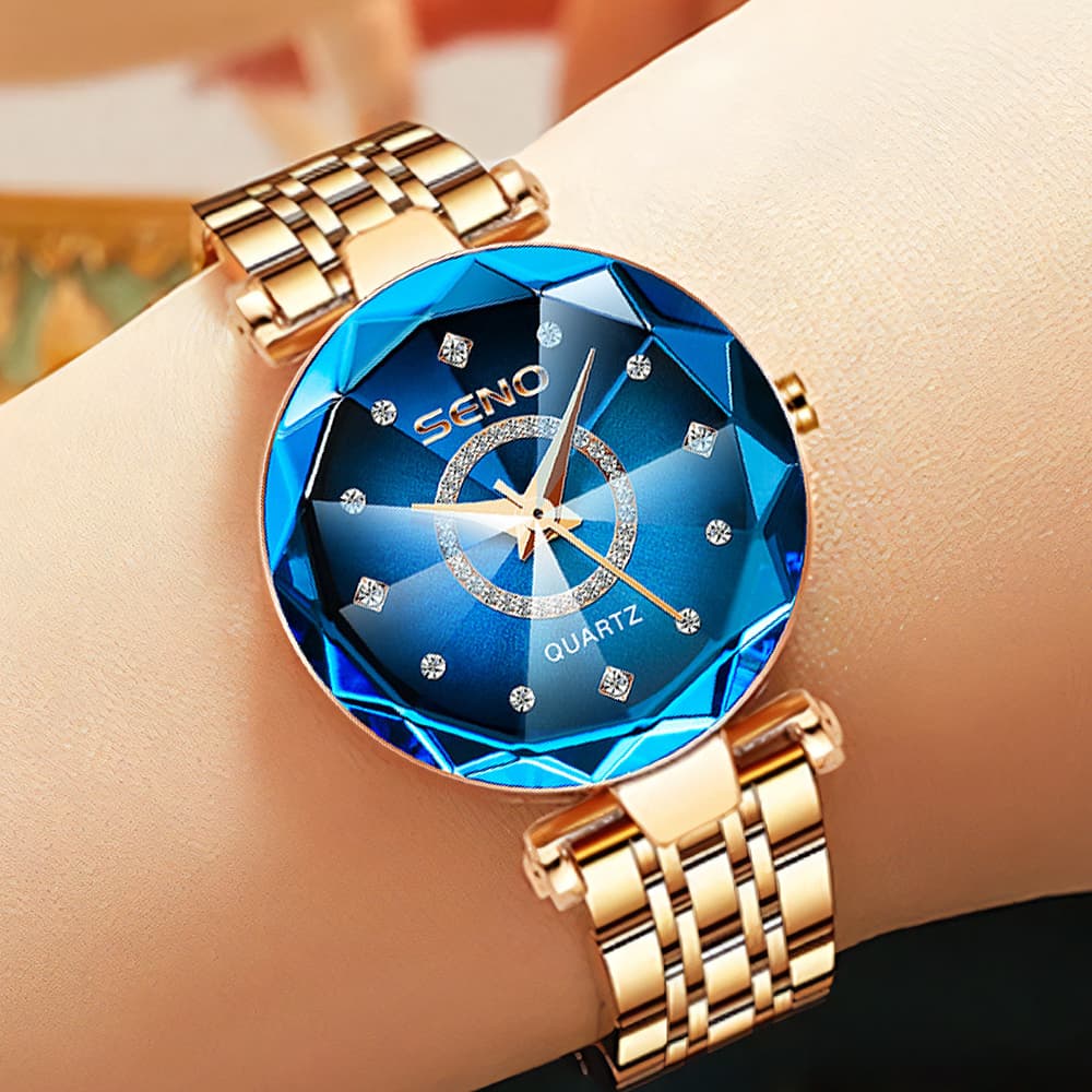 2024 Fashionable And Popular Ocean Heart Quartz Watch For Women Diamond Studded Steel Strip For Women Waterproof Watch For Women