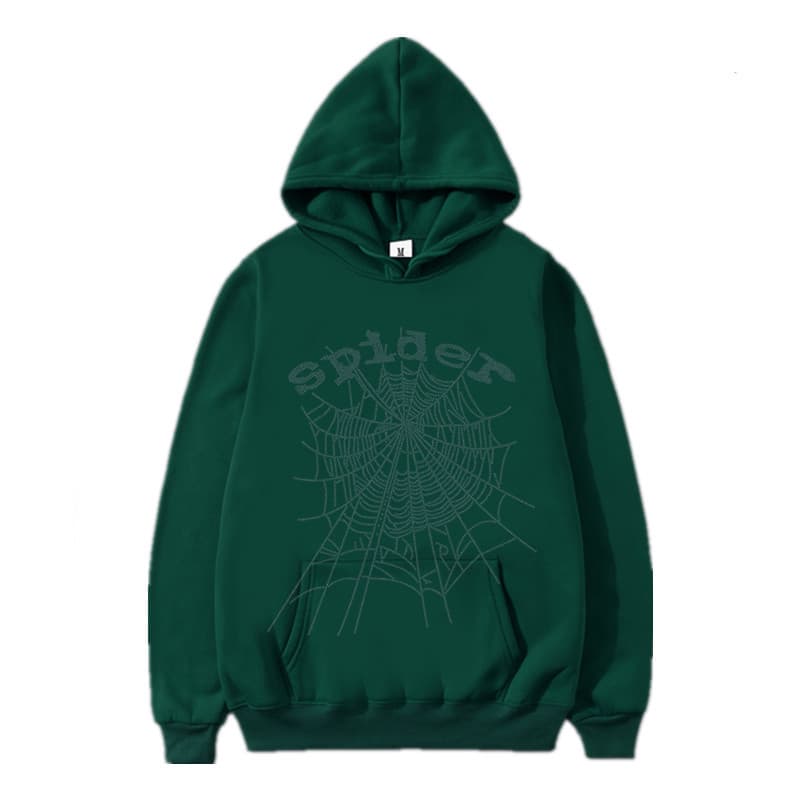 Pull à capuche Singer Letter Sp5der Spider Web Hot Diamond pour homme et femme, idéal pour le printemps et l'automne