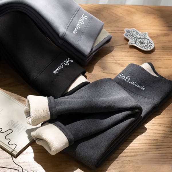 Women's Extra Thick Cashmere Leggings Wear Extra Thick Cashmere Warm Cotton Pants High Waist Large Size Slimming Stretch Shorts