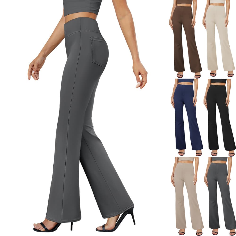 2025 Yoga Bell Bottom Pants, Women's High Waist, Hip Lifting, Wide Leg Casual Pants