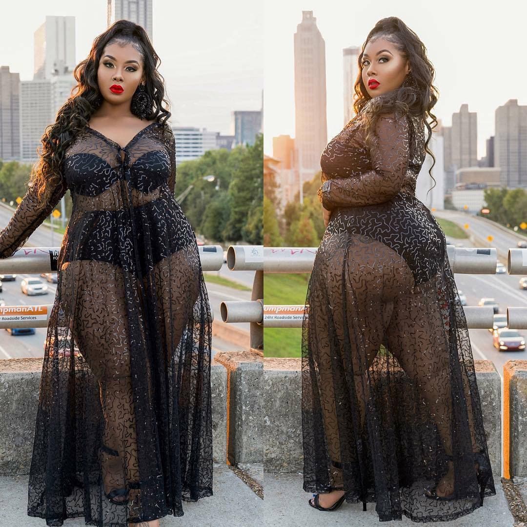Women's Clothing Summer new fashion plus size women's clothing perspective sexy mesh sequins long dress