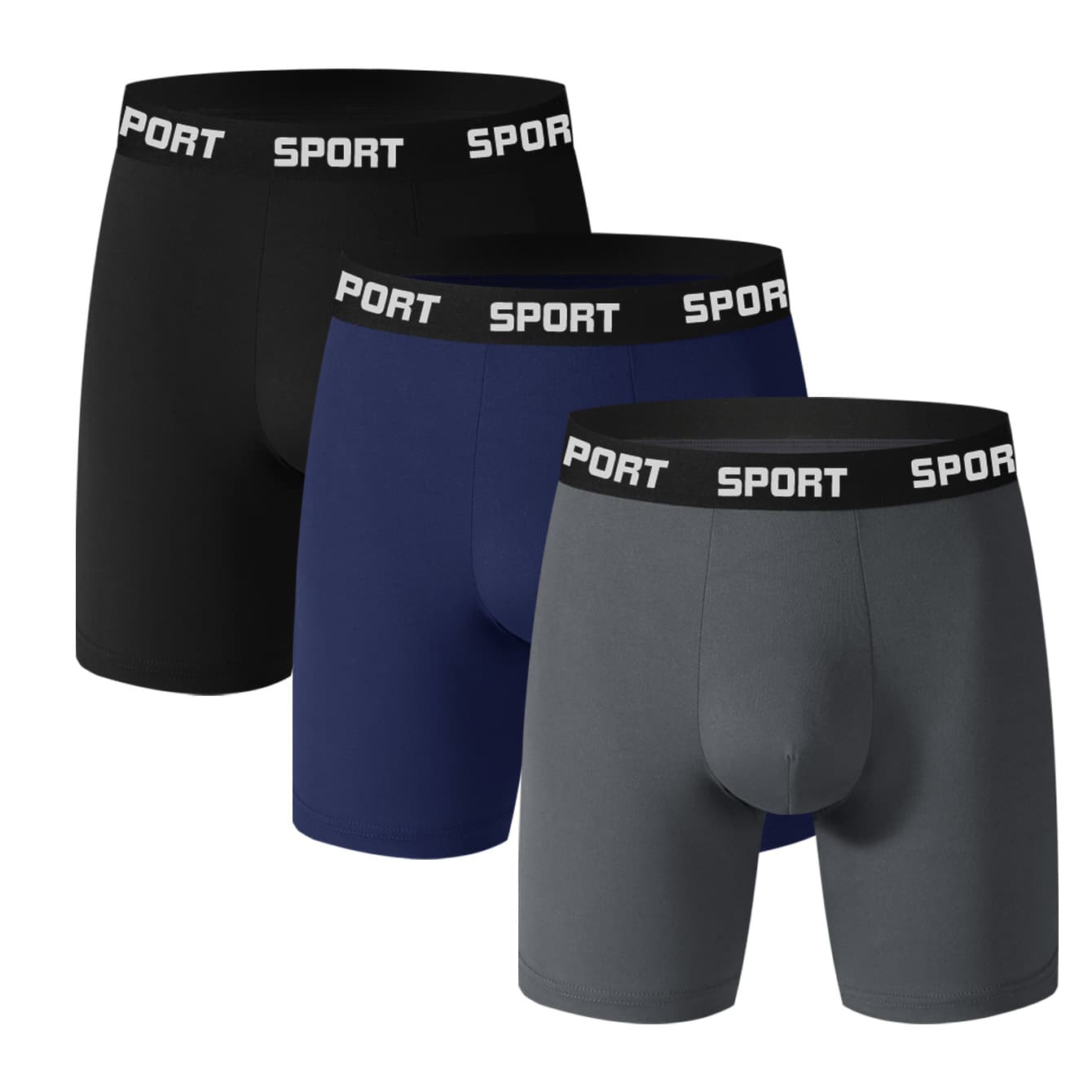 Men's Underwear Mid Waist Elastic Sports Boxer Shorts