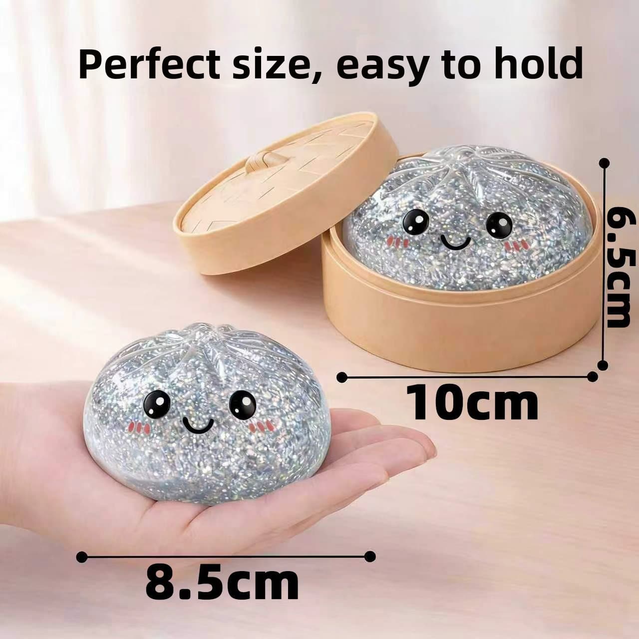 Creative Soft Rubber Steamed Buns Stress Reliever Cute Realistic Food Novelty Toys Slow Rebound Artifacts