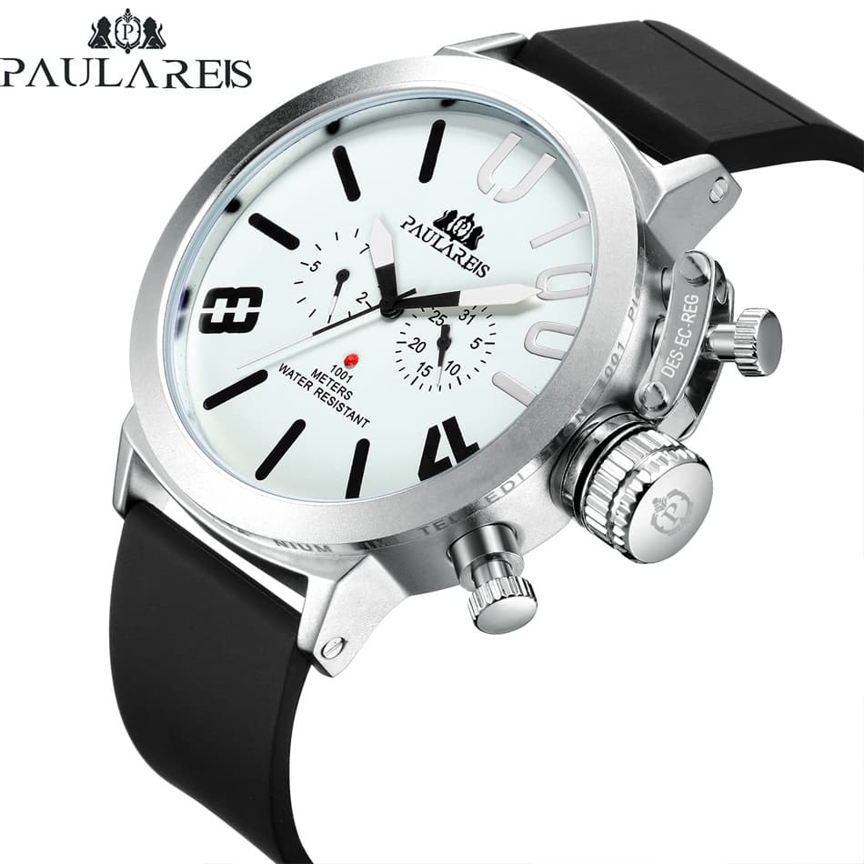 Fully Automatic Mechanical Multifunctional Rubber Belt Large Men's Watch AUTOMATIC WATCH