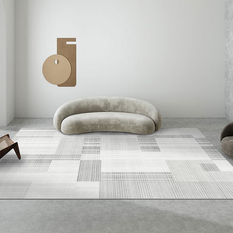 Nordic Geometric High Grade Sofa Large Area Carpet Living Room Coffee Table Carpet Modern Simple Gray Bedroom Home Floor Mat