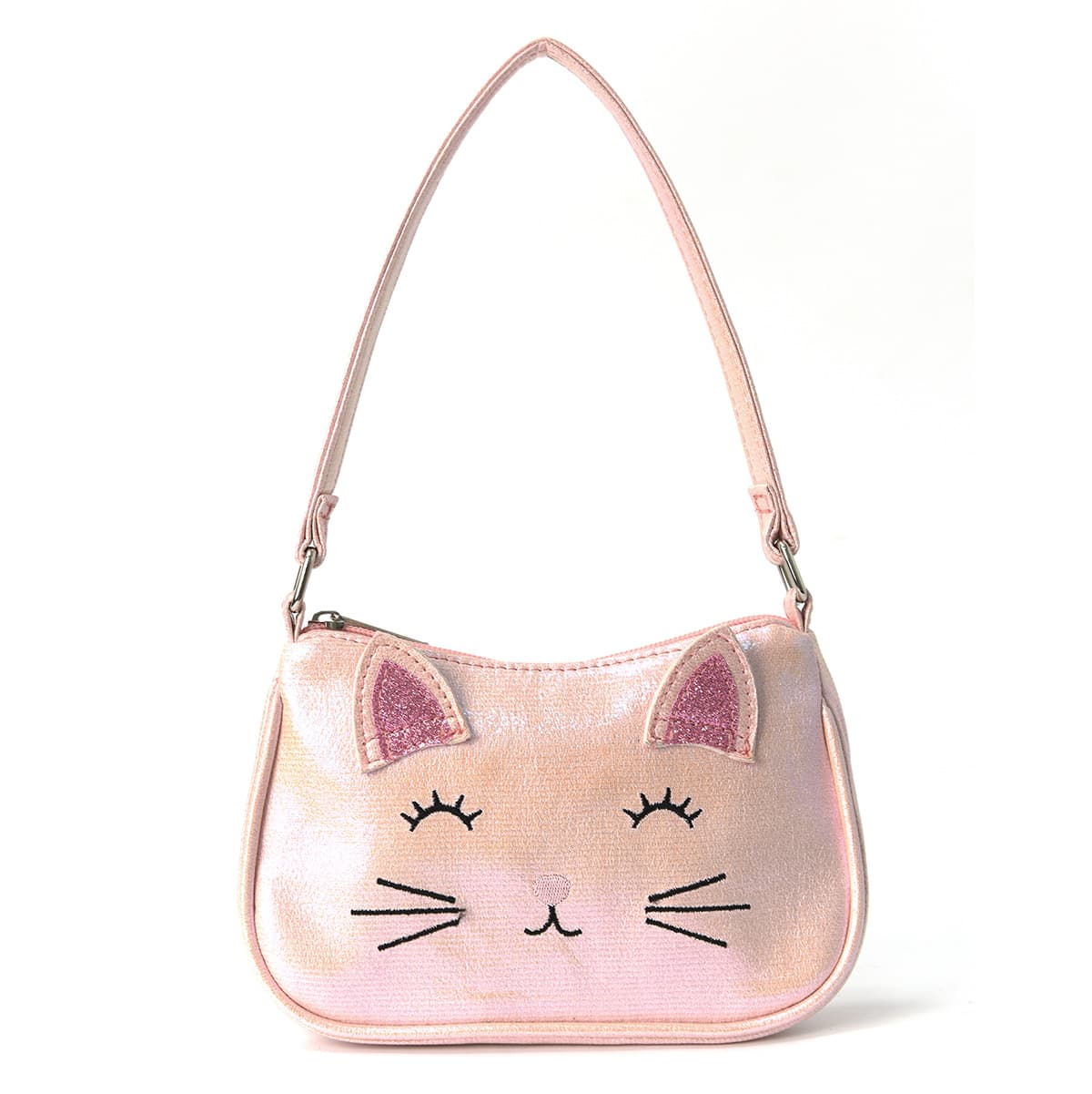 Children Girls Mini Cute Cat Embroidery Handbag Suitable For Little Girls Kindergarten Primary School Students Daily Outdoor Travel