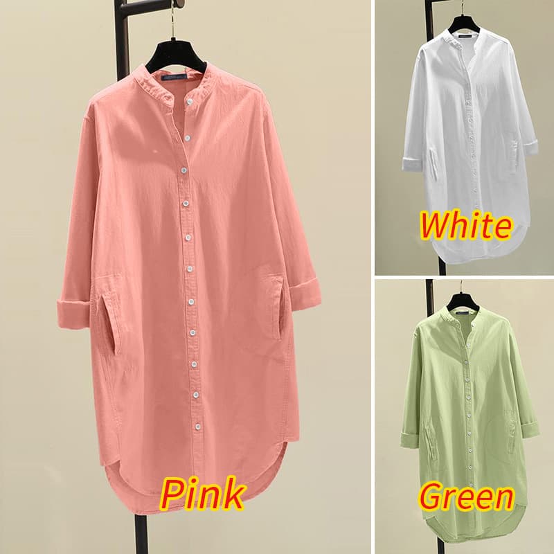 Women's Clothing Spring And Autumn New Version Loose Design Layered Medium And Long Shirt