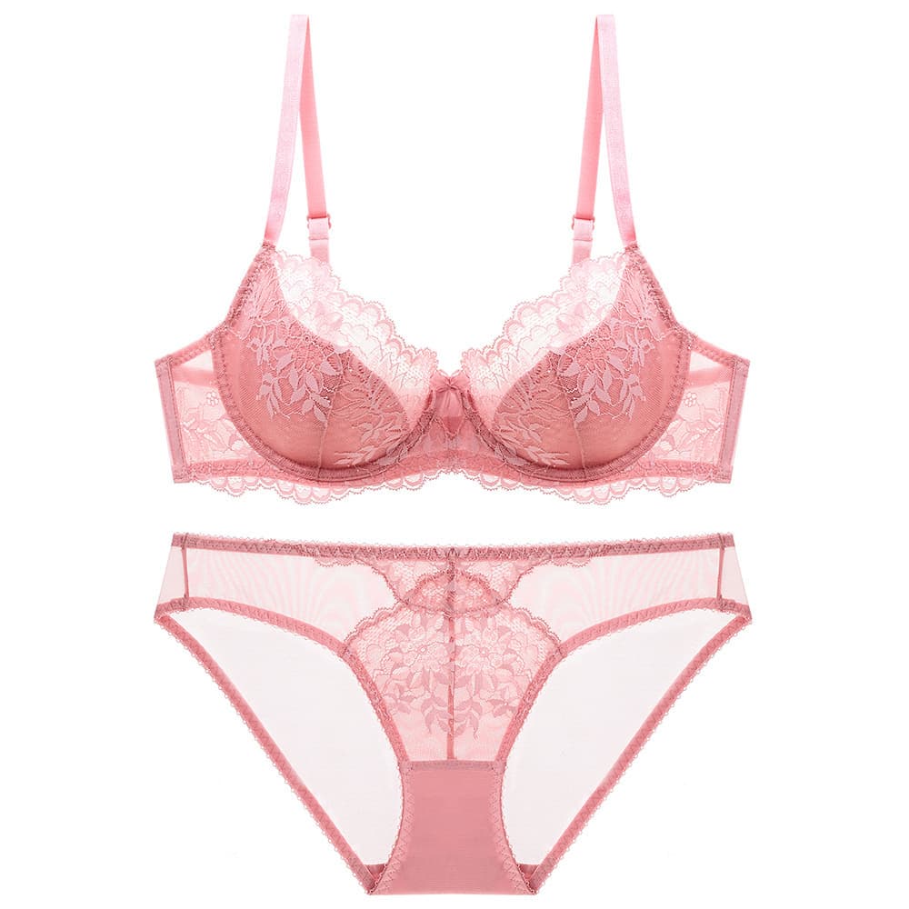 Women's clothing sexy lace thin bra bra big chest small ladies underwear bra set
