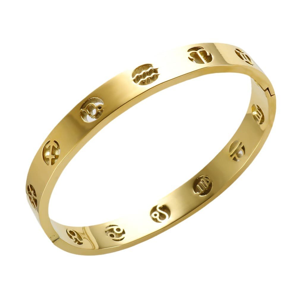 Fashion simple bracelet electroplating non fading diamond studded star shaped all match personality stainless steel bracelet