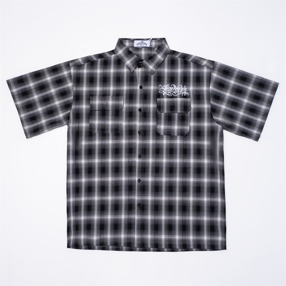 Men's Clothes Plaid Short-sleeved Shirt Men's Fashion Ins Summer Street Fashion Brand Loose Lapel Five-quarter Sleeve Personality Shirt Coat