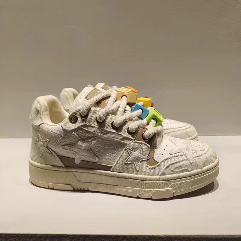 2024 New Building Block Niche Design Star Men And Women, Board For Casual Sports, Versatile Ins Trendy Shoes