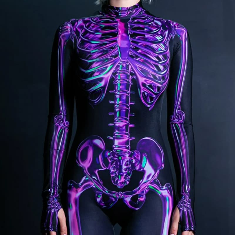 Halloween European and American fashion parent-child outfit skull trousers jumpsuit