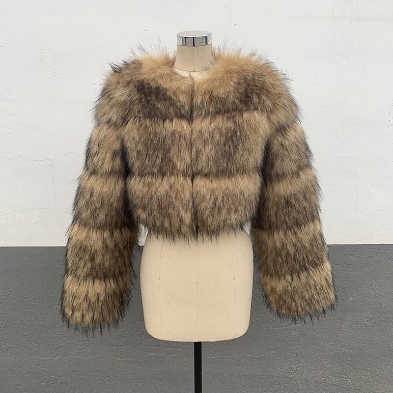 Women's Clothing Haining fur winter new fashion women's raccoon fur splicing warm short coat