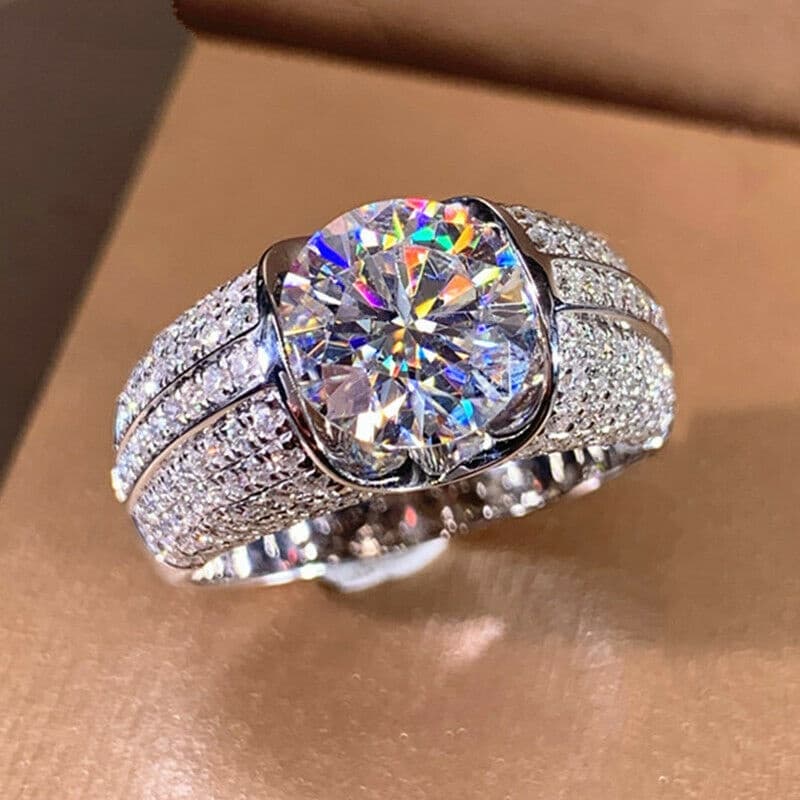 5 Carat Zircon Wedding Ring Bride Engagement Party Jewelry Gift for Girlfriend Eternal Promise Ring