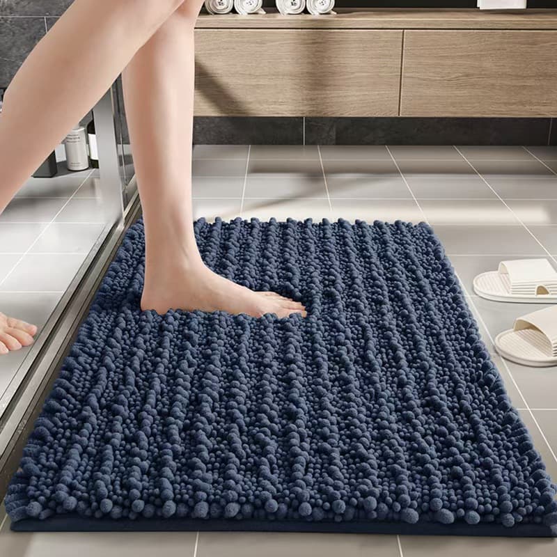 Chenille Bathroom Mat - Thickened Tufted Non-Slip High Water Absorbent Home Decor Floor Mat