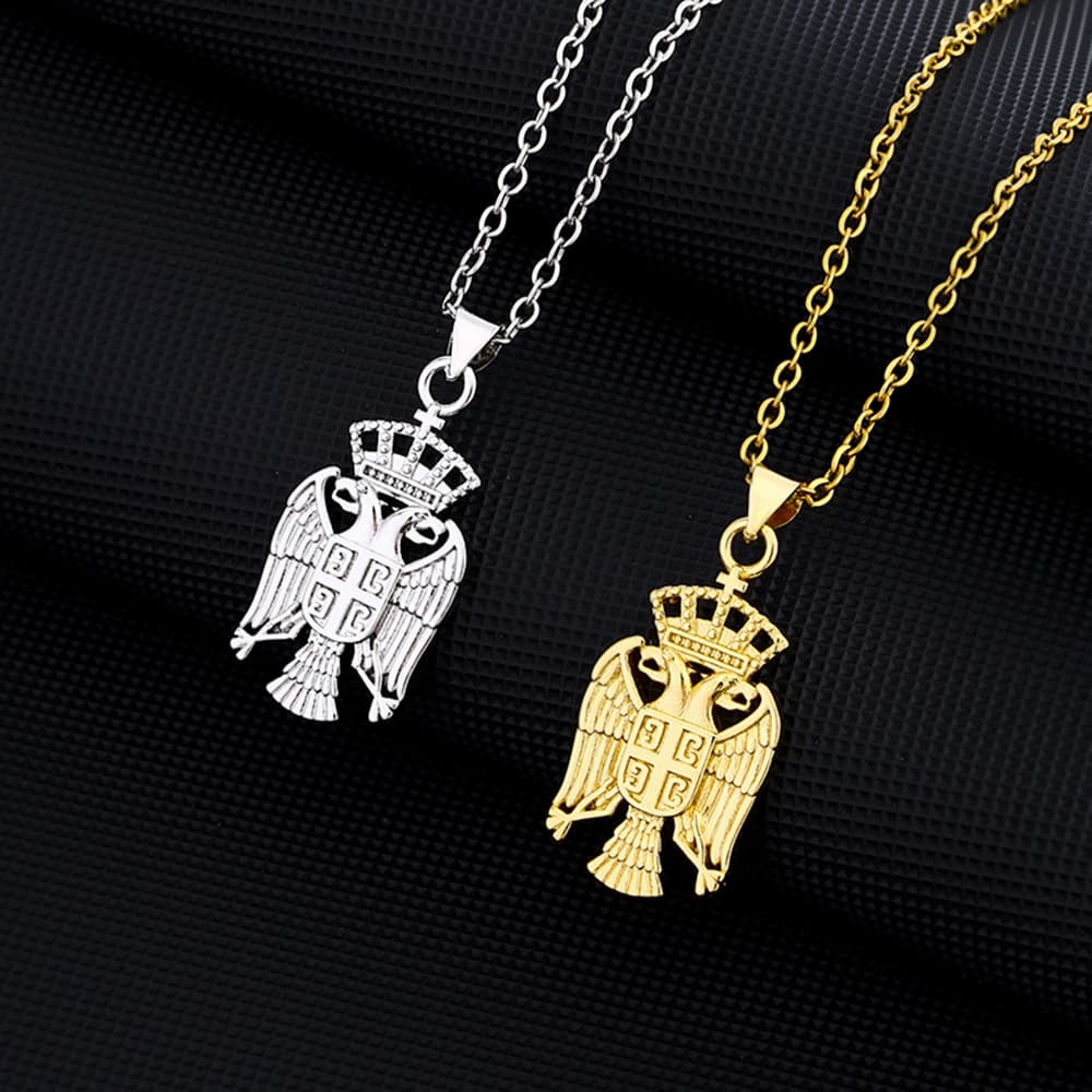 Hot Selling Fashion Republic of Serbia Eagle Pendant Necklace Couple Style Ethnic Style Personalized Jewelry