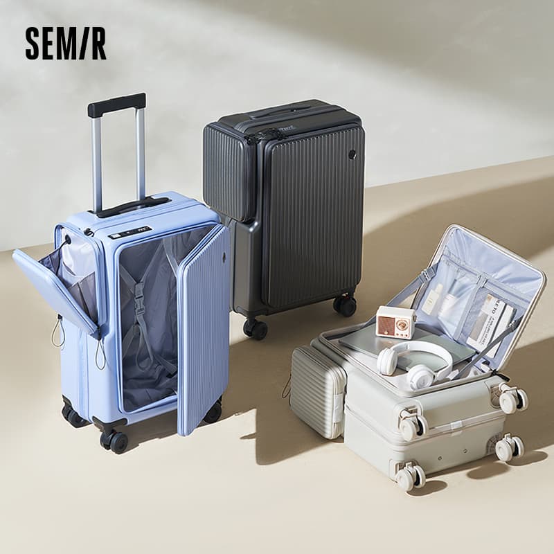 New Women's 20-Inch Expandable Travel Suitcase With Combination Lock Side & Front Opening Carry-On Luggage