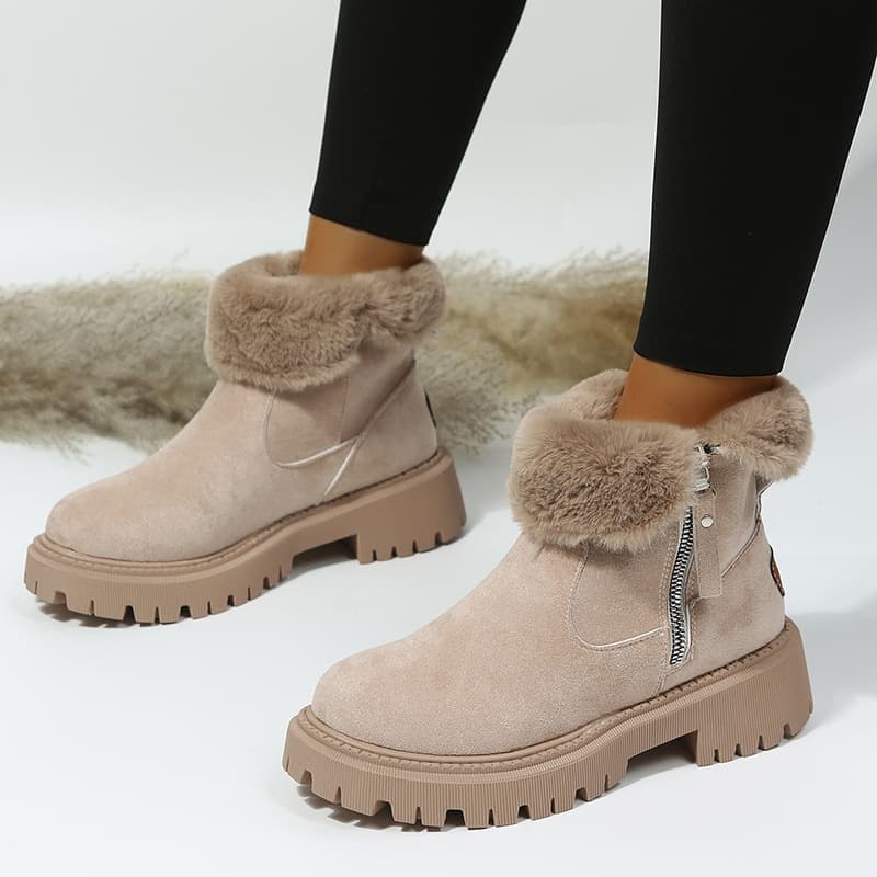 Foreign trade plus size snow boots for women 2023 Winter new fleece-lined women's shoes warm boots AliExpress cross-border cotton shoes wholesale