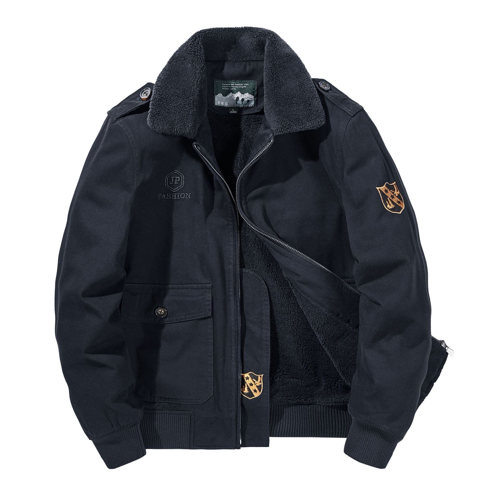 manufacturers Supply New Winter Men's Cotton-padded Coats, Plus Velvet And Thickened Cotton-padded Clothes Cotton-padded Coats