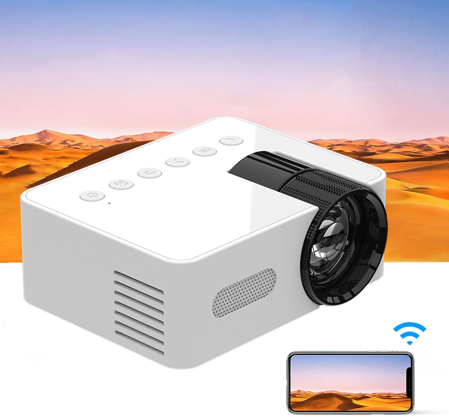Home HD Video Mini outdoor wireless Projector screen image function compatible with USB rechargeable Projection Mini Projector