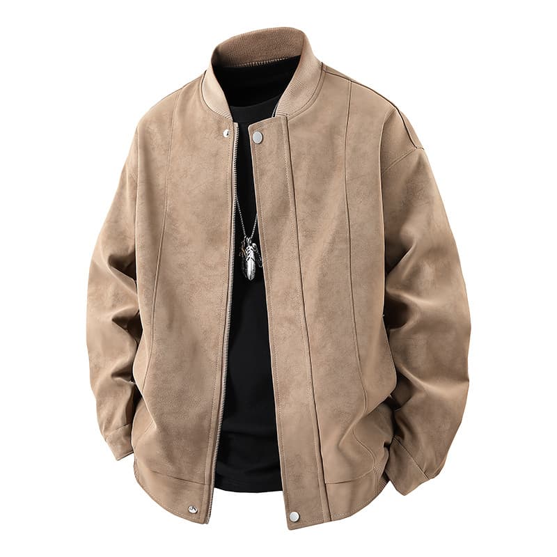 Men's Leather Jacket Youth Jacket Casual Top Coat