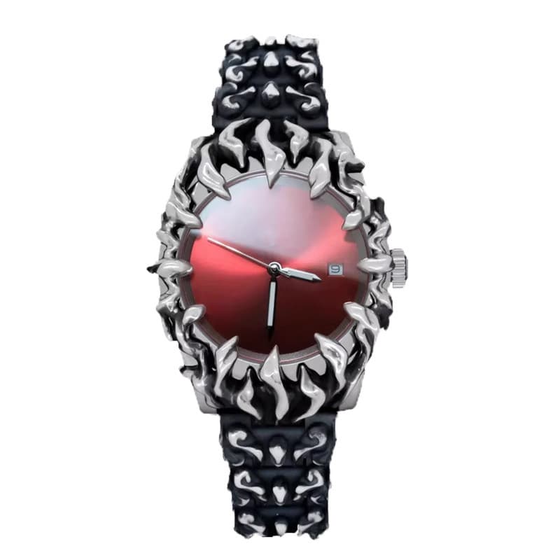 Montre minimaliste rétro en métal pour homme, style années 2000 – Design géométrique unique, étanche, mouvement à quartz, boîtier en acier inoxydable, montre de niche haut de gamme.