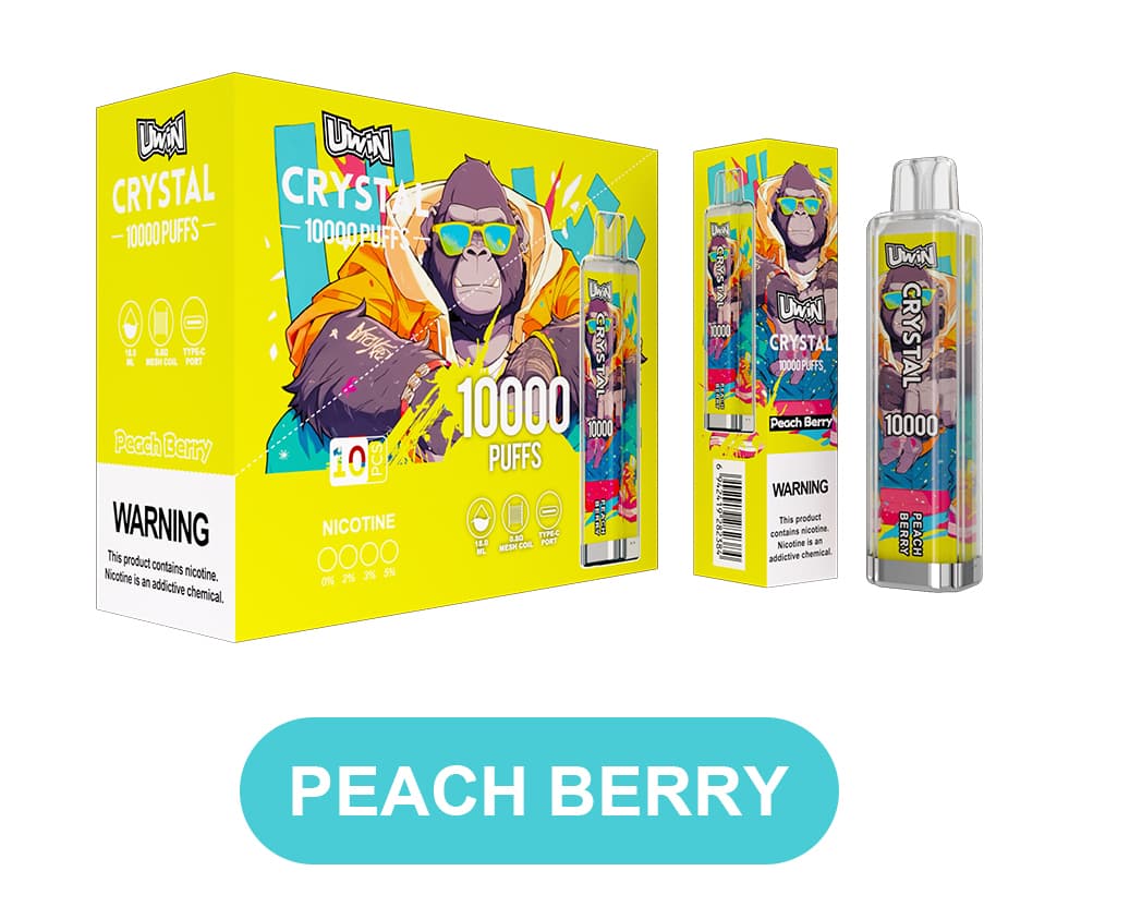 Kit de démarrage de cigarettes électroniques jetables Uwin Crystal, 10 000 bouffées, 15 saveurs, 2, 5 ou 10 pièces