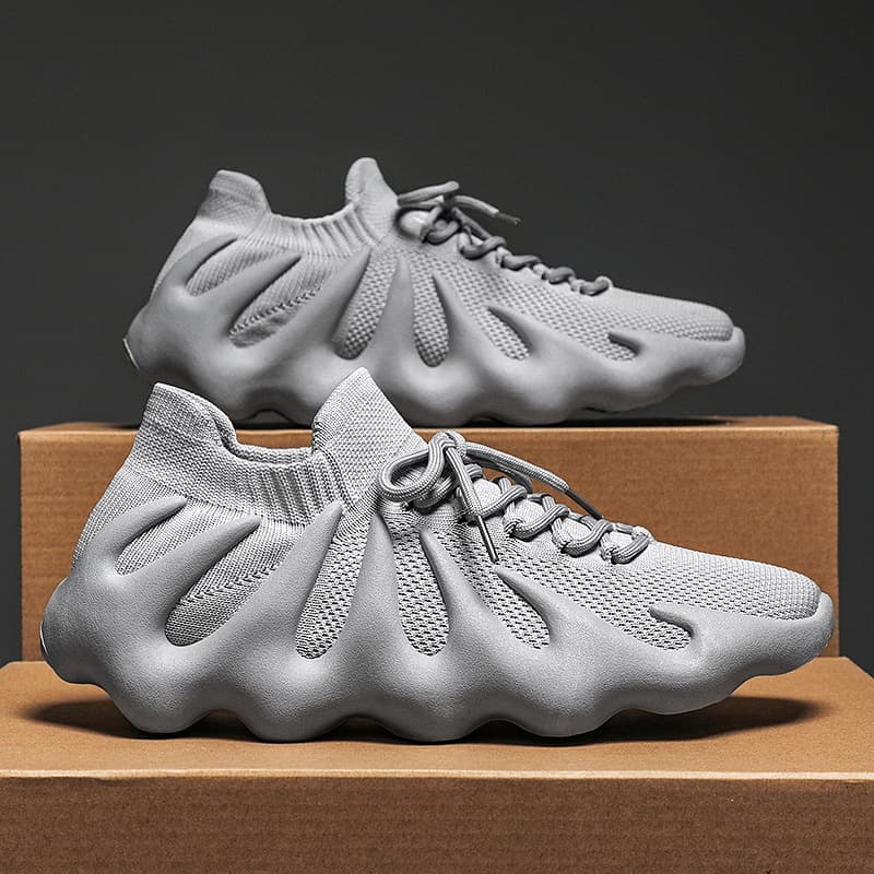 Explosive cross-border foreign trade octopus men's shoes coconut shoes sports casual mesh shoes breathable mesh flying weaving running trendy shoes