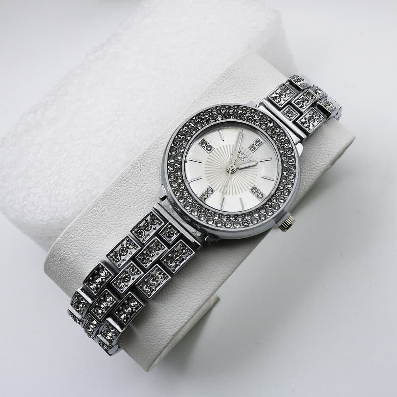 Diamond Set Round Chain High end Quartz New Women's Style Fashion Steel Band Bracelet Watch