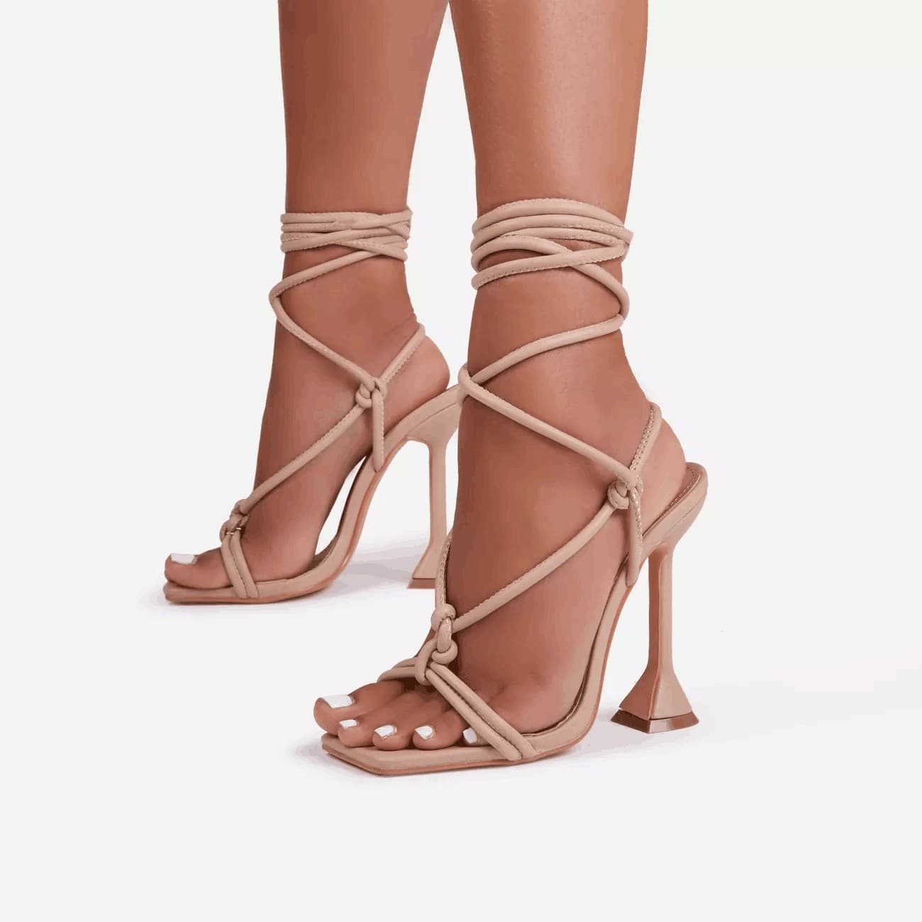 High Heels Foreign Trade Cross-Border Large Size 40-43 European And American Fashion 2023 New Open Toe Women's Stiletto Sandals