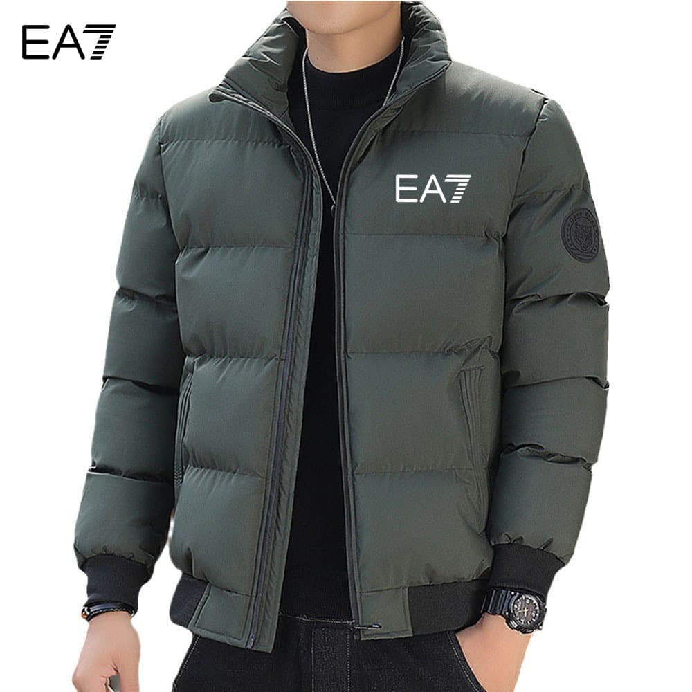 Veste matelassée en coton à col montant pour homme, automne et hiver, épaisse et rembourrée, version coréenne, élégante