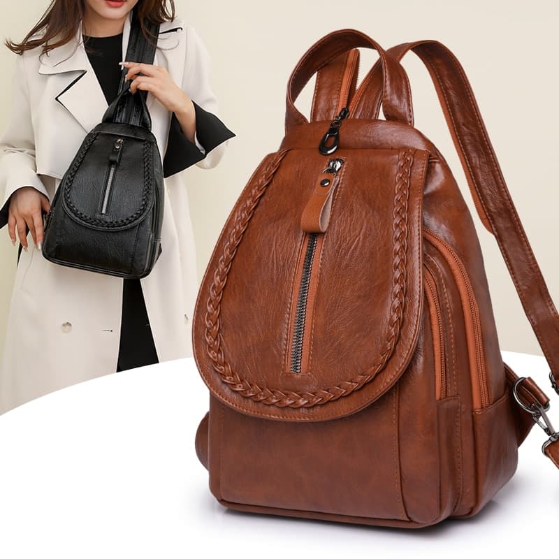 High Quality Soft Leather Women Backpack Ladies Shoulder Bag Designer Casual Daypack knapsack Sac A Dos Girl Mochilas