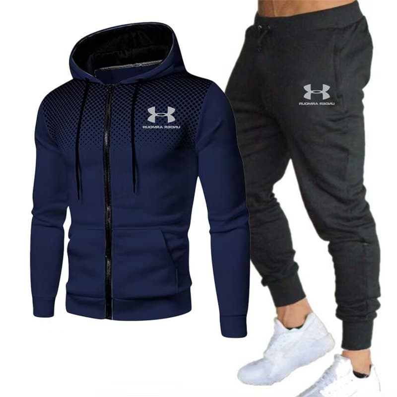 Ensemble de sport pour homme 2026 : sweat à capuche et pantalon deux pièces.