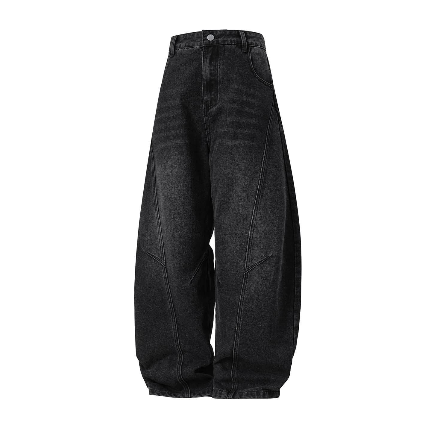 Jean long droit rétro délavé et structuré style vintage pour homme, coupe ample, style automne, marque tendance.