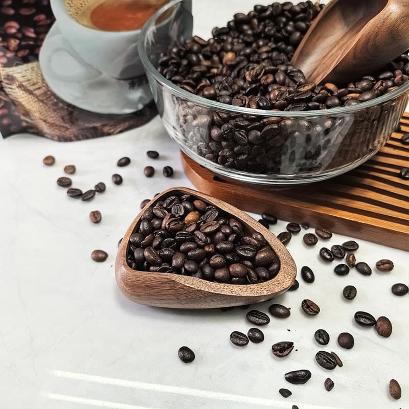Walnut Wood Coffee Bean Scale Bean Dish Coffee Wood Weighing Plate Tea Spoon Tea Shovel
