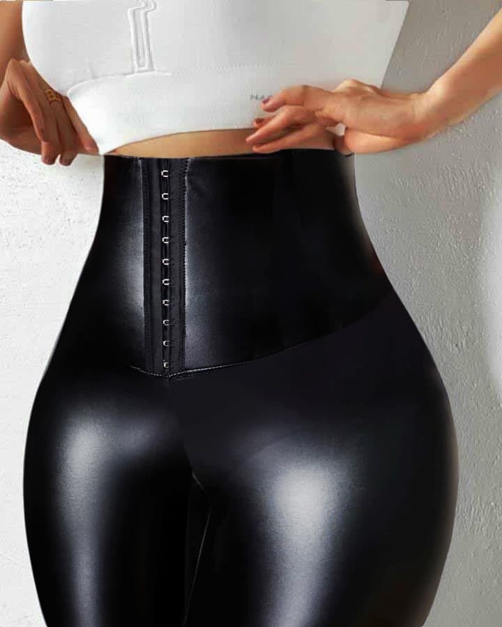 Women's clothing Waist compression fitness pants training hip lift Yoga pants Sweat tight pants leggings