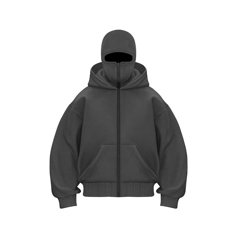 Men's Clothing autumn ins new hooded sweater short jacket men and women double hat autumn and winter couple pure cotton
