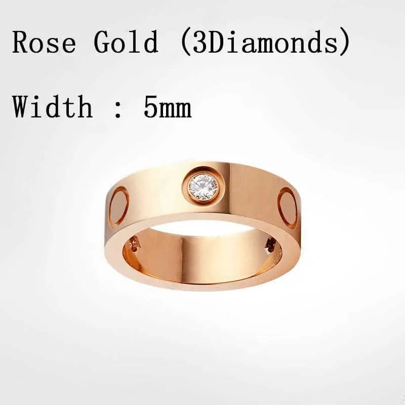 Bague Nail Love pour femme, bague classique de luxe en or pour l'amour et le mariage, avec pochette rouge, inaltérable et hypoallergénique.