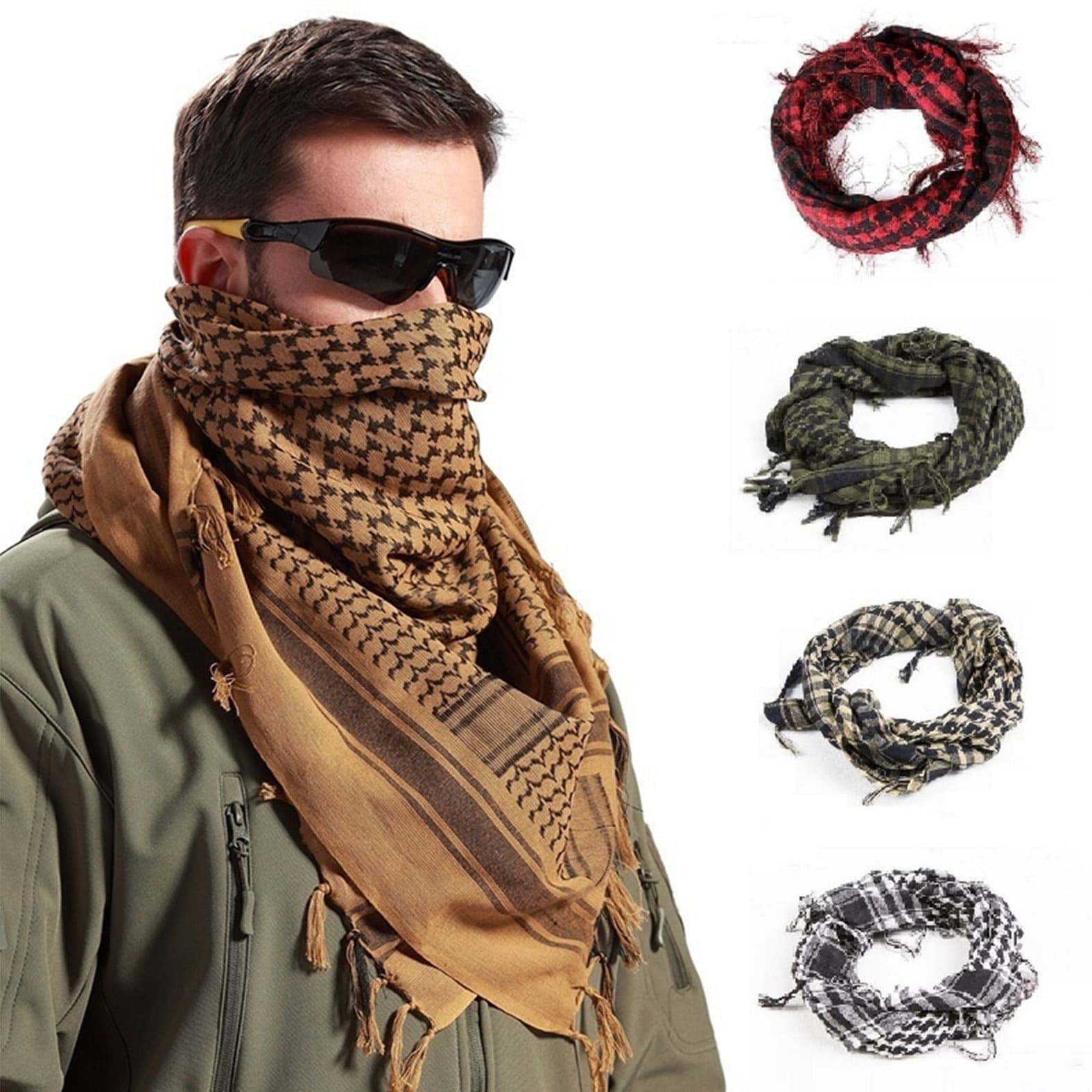 Arabian Headscarf Camouflage Special Forces Jacquard Muslim Cotton Scarf Disguise Magic Outdoor Shawl