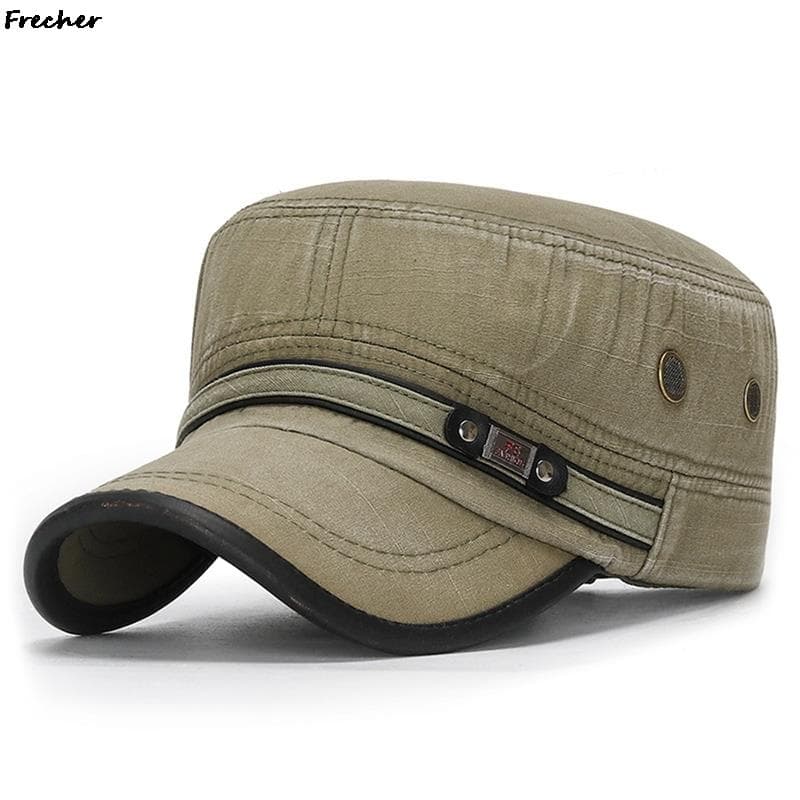 Fashion Vintage Jeans Military Cap Men Flat Top Cadet Army Caps Hunting Combat Tactical Visors Hat Comfortable Breathable Denim