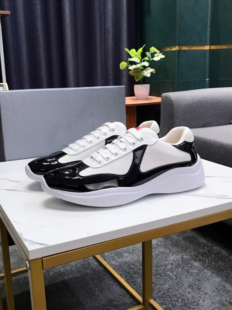 P Family Summer Blue Véritable Talon Plat Décontracté En Cuir Naturel Coupe Basse Tendance Bout Rond Chaussures Polyvalentes