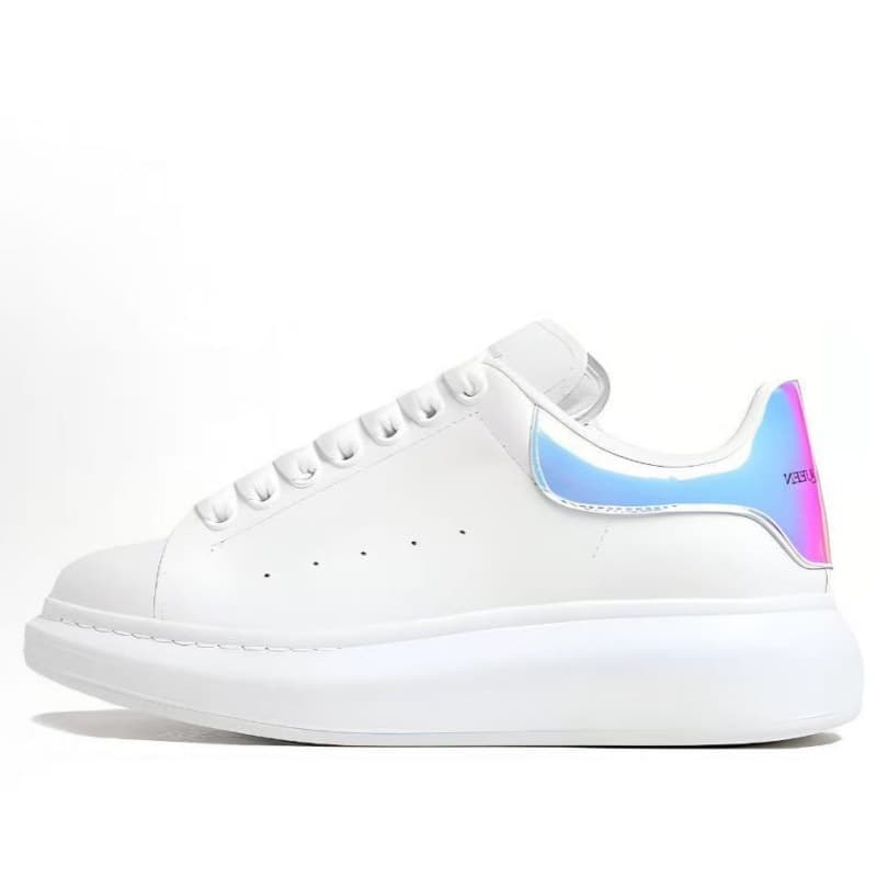 Baskets décontractées à semelle épaisse en cuir de vachette pleine fleur, chaussures à plateforme style McQueen, rehaussantes, tendance original